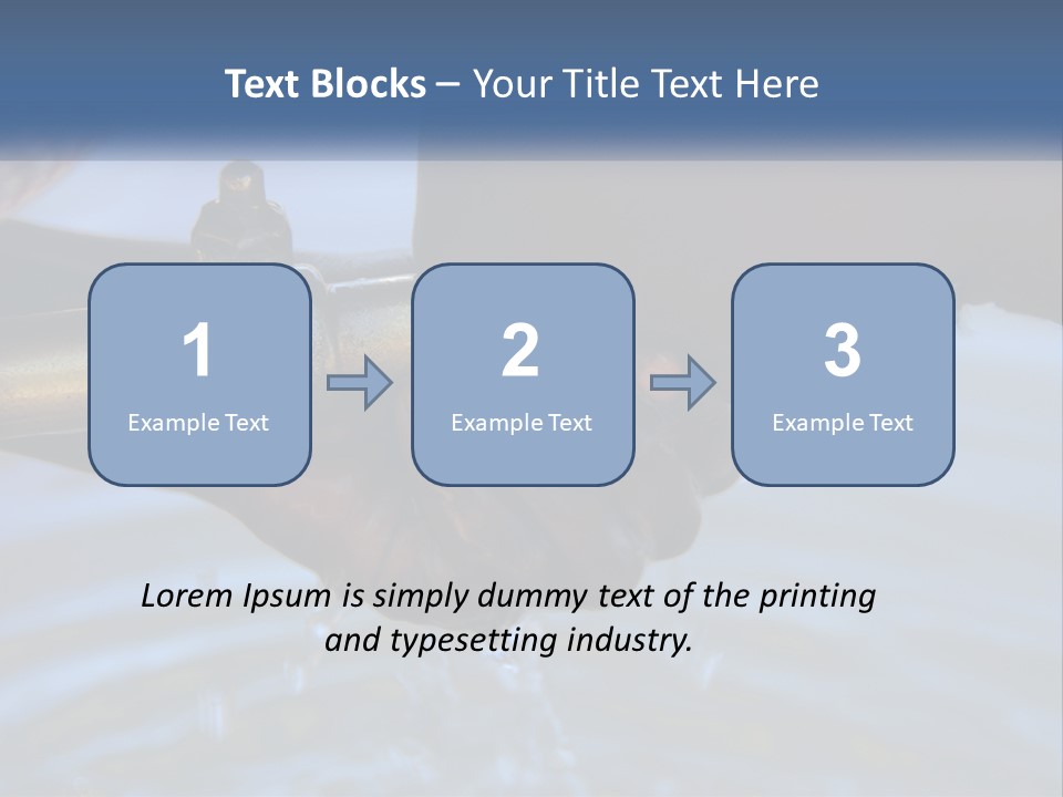 A Person Holding A Water Faucet Over A Body Of Water PowerPoint Template