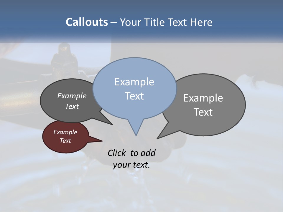 A Person Holding A Water Faucet Over A Body Of Water PowerPoint Template