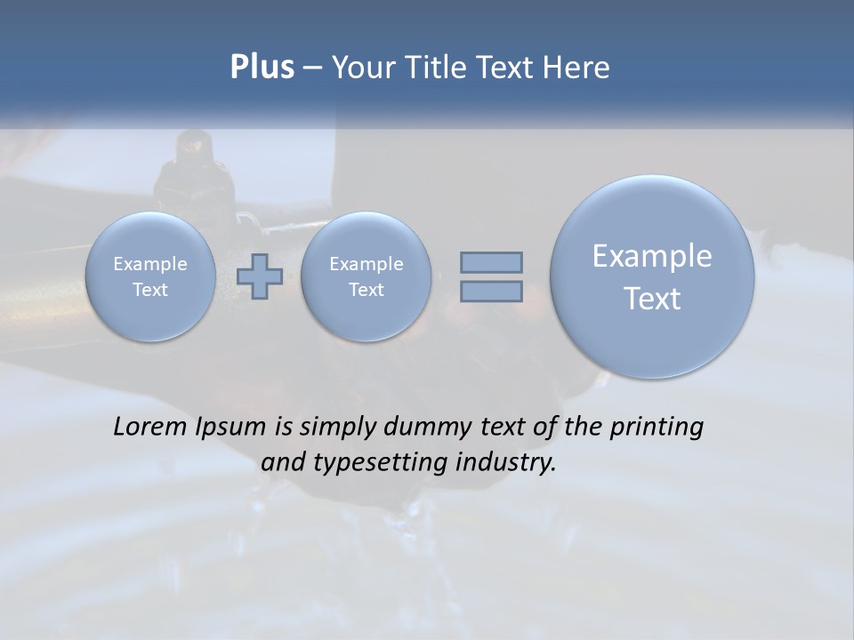 A Person Holding A Water Faucet Over A Body Of Water PowerPoint Template