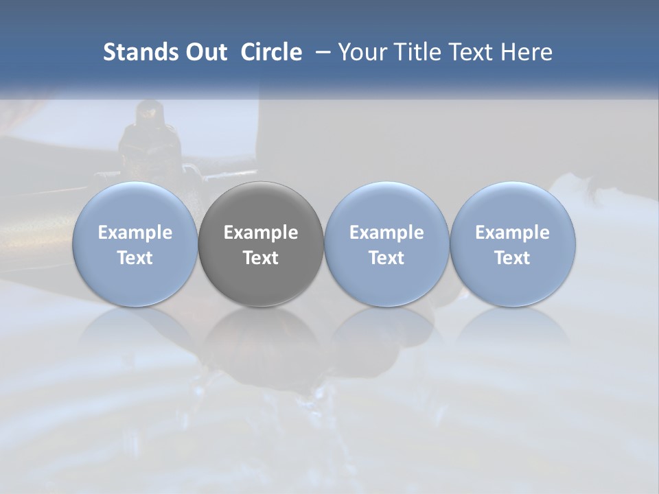 A Person Holding A Water Faucet Over A Body Of Water PowerPoint Template