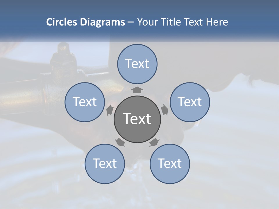 A Person Holding A Water Faucet Over A Body Of Water PowerPoint Template