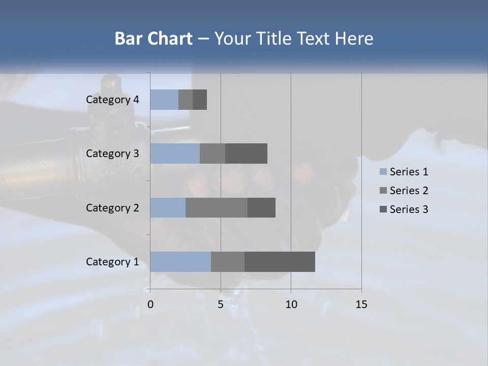 A Person Holding A Water Faucet Over A Body Of Water PowerPoint Template