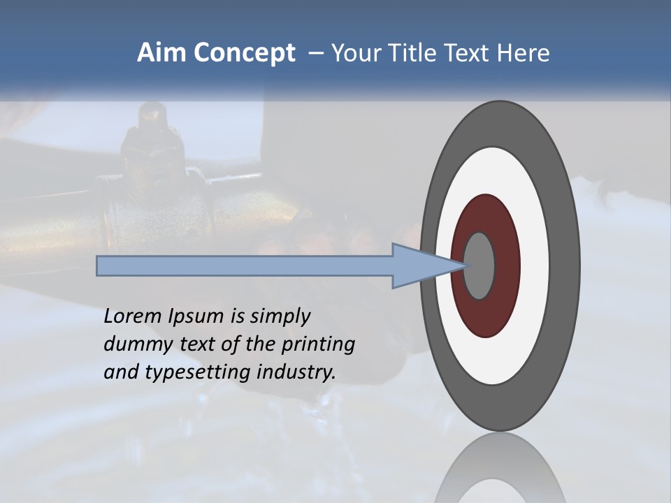 A Person Holding A Water Faucet Over A Body Of Water PowerPoint Template