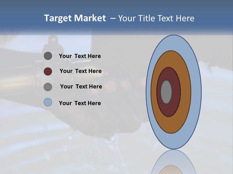 A Person Holding A Water Faucet Over A Body Of Water PowerPoint Template