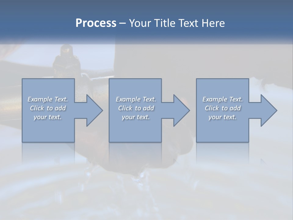 A Person Holding A Water Faucet Over A Body Of Water PowerPoint Template
