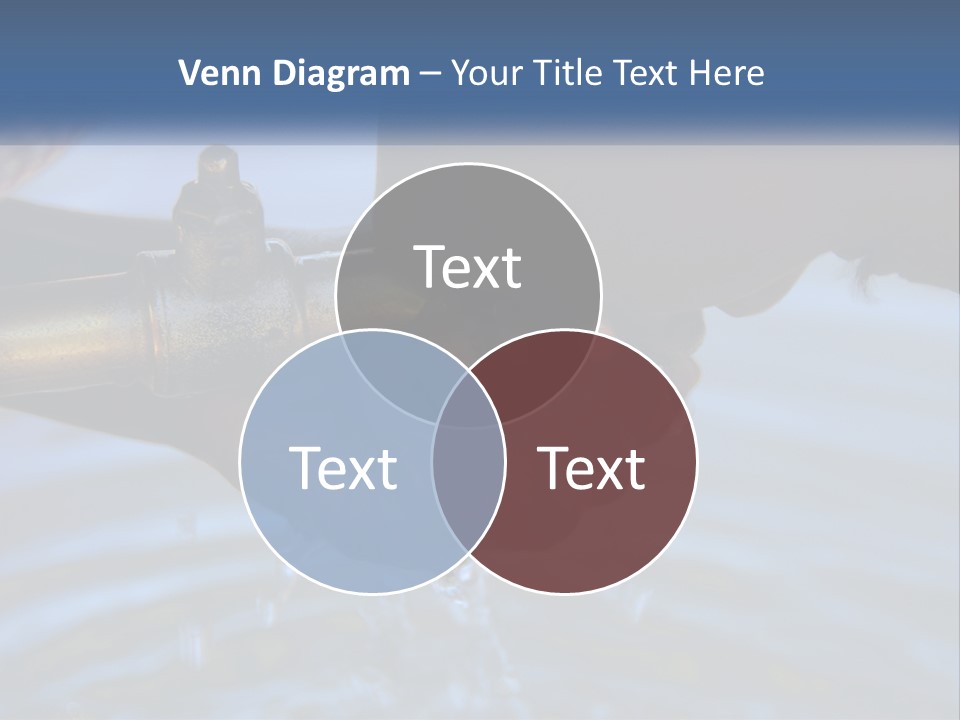 A Person Holding A Water Faucet Over A Body Of Water PowerPoint Template