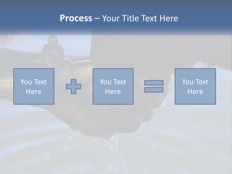 A Person Holding A Water Faucet Over A Body Of Water PowerPoint Template
