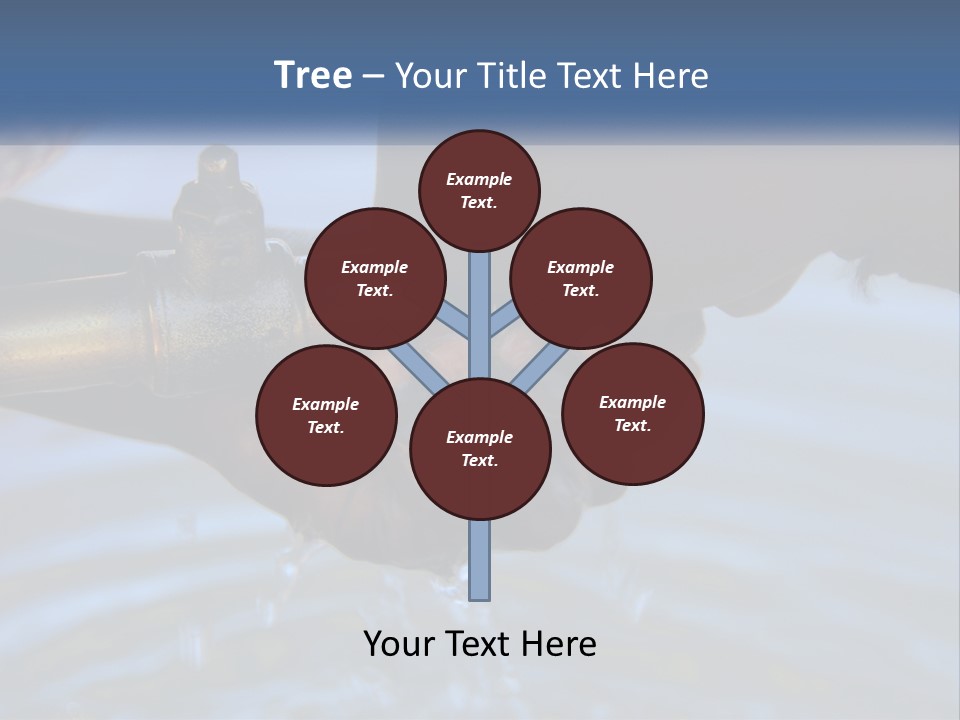 A Person Holding A Water Faucet Over A Body Of Water PowerPoint Template