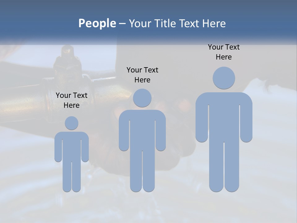 A Person Holding A Water Faucet Over A Body Of Water PowerPoint Template