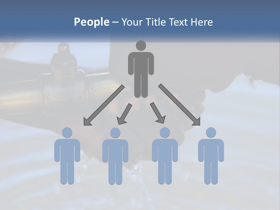 A Person Holding A Water Faucet Over A Body Of Water PowerPoint Template