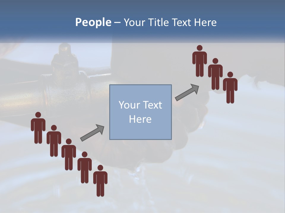 A Person Holding A Water Faucet Over A Body Of Water PowerPoint Template