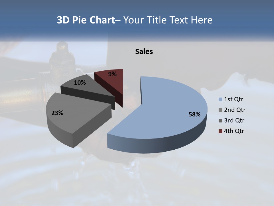A Person Holding A Water Faucet Over A Body Of Water PowerPoint Template