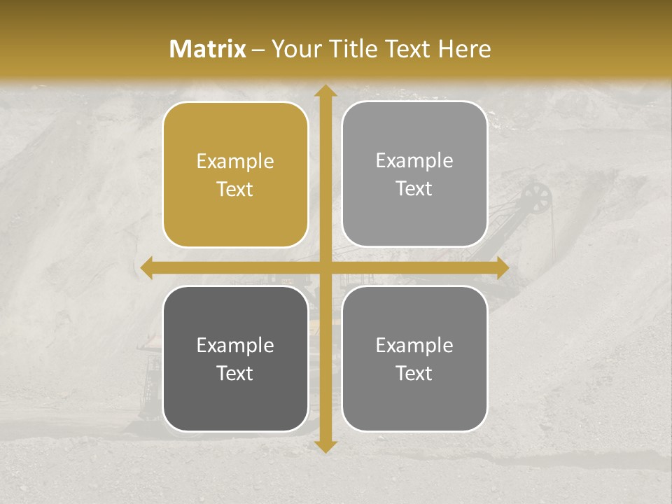 A Dump Truck In Front Of A Large Pile Of Rocks PowerPoint Template