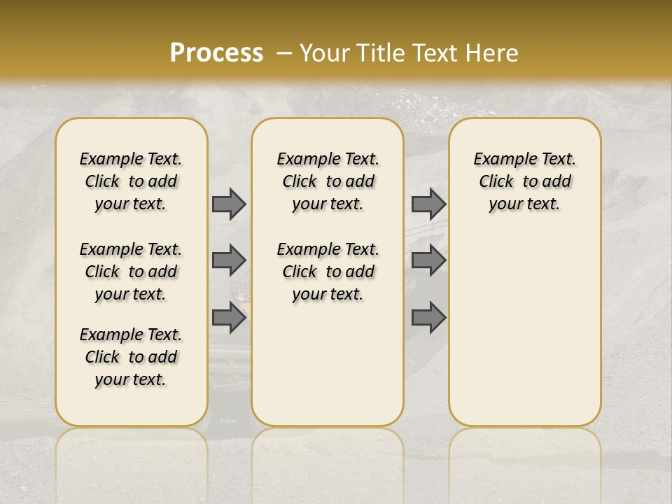 A Dump Truck In Front Of A Large Pile Of Rocks PowerPoint Template