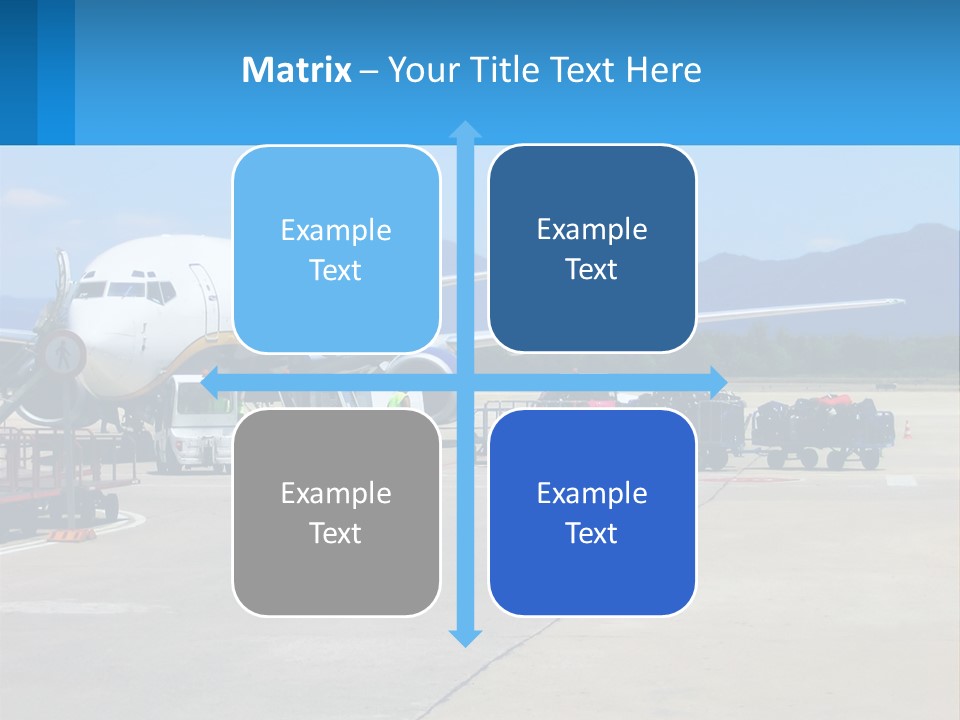 A Plane Is Parked On The Tarmac With Luggage PowerPoint Template