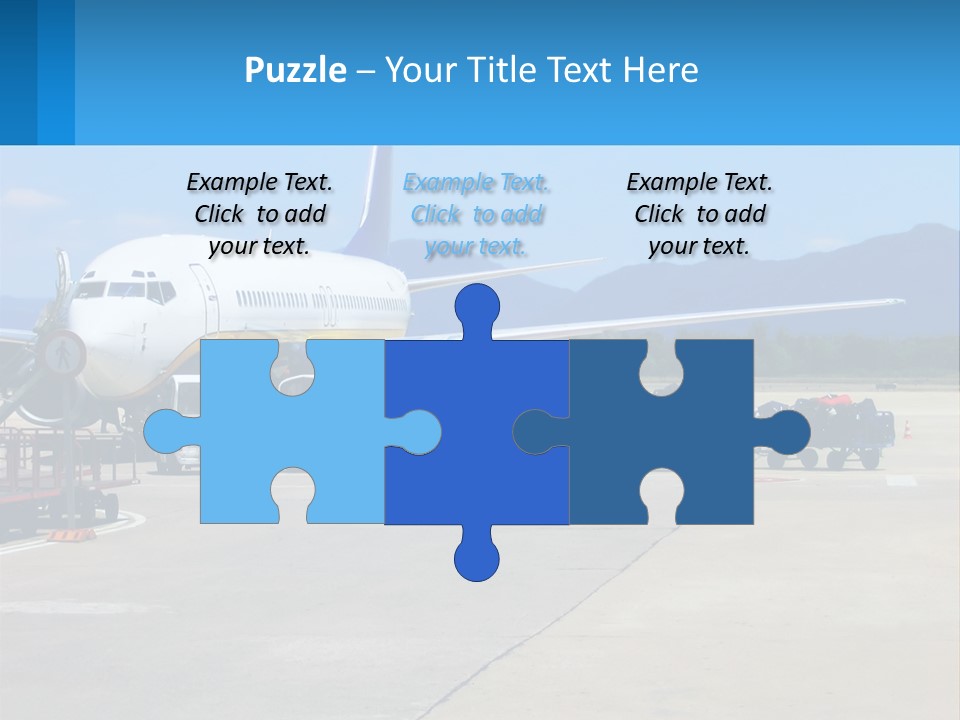 A Plane Is Parked On The Tarmac With Luggage PowerPoint Template