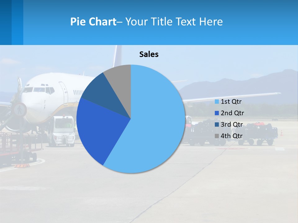 A Plane Is Parked On The Tarmac With Luggage PowerPoint Template