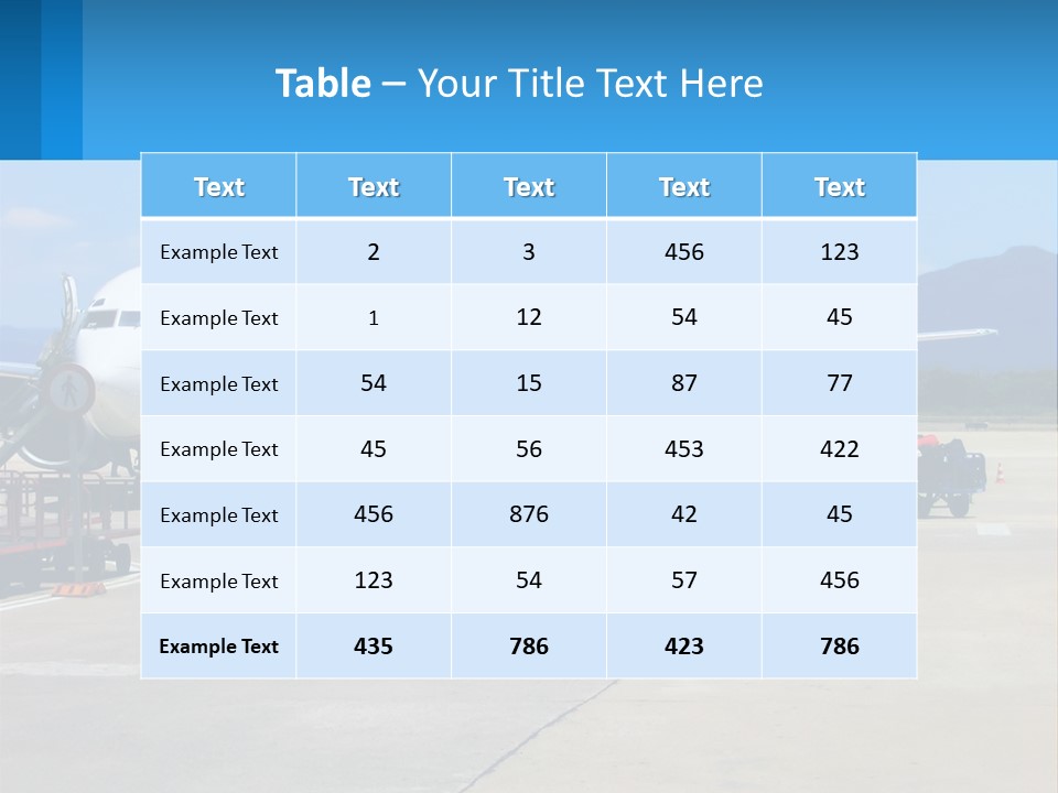 A Plane Is Parked On The Tarmac With Luggage PowerPoint Template