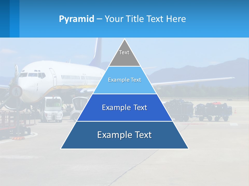 A Plane Is Parked On The Tarmac With Luggage PowerPoint Template