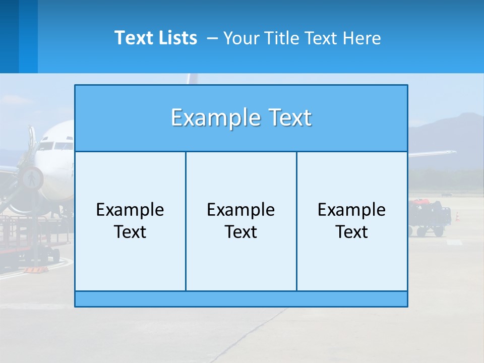 A Plane Is Parked On The Tarmac With Luggage PowerPoint Template