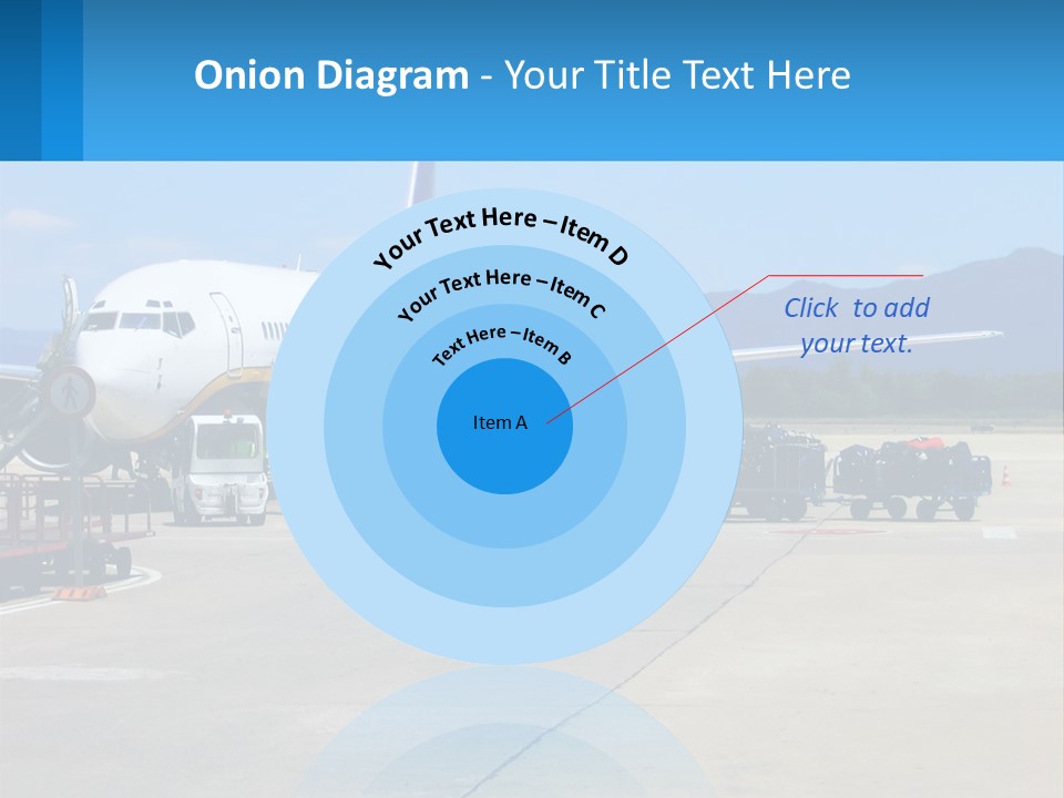 A Plane Is Parked On The Tarmac With Luggage PowerPoint Template