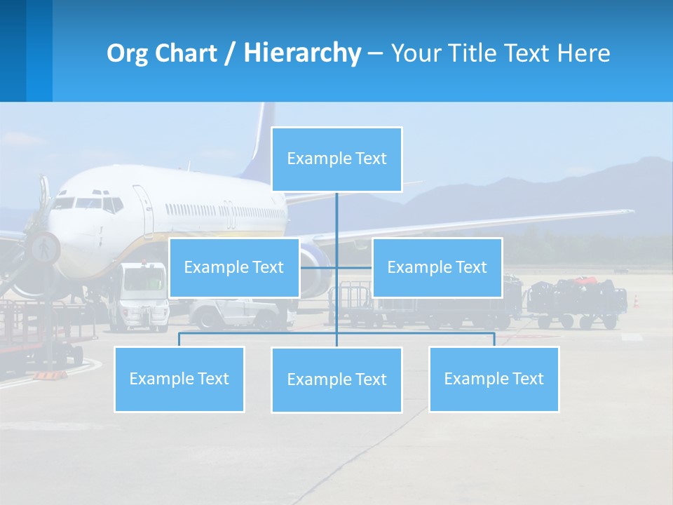 A Plane Is Parked On The Tarmac With Luggage PowerPoint Template