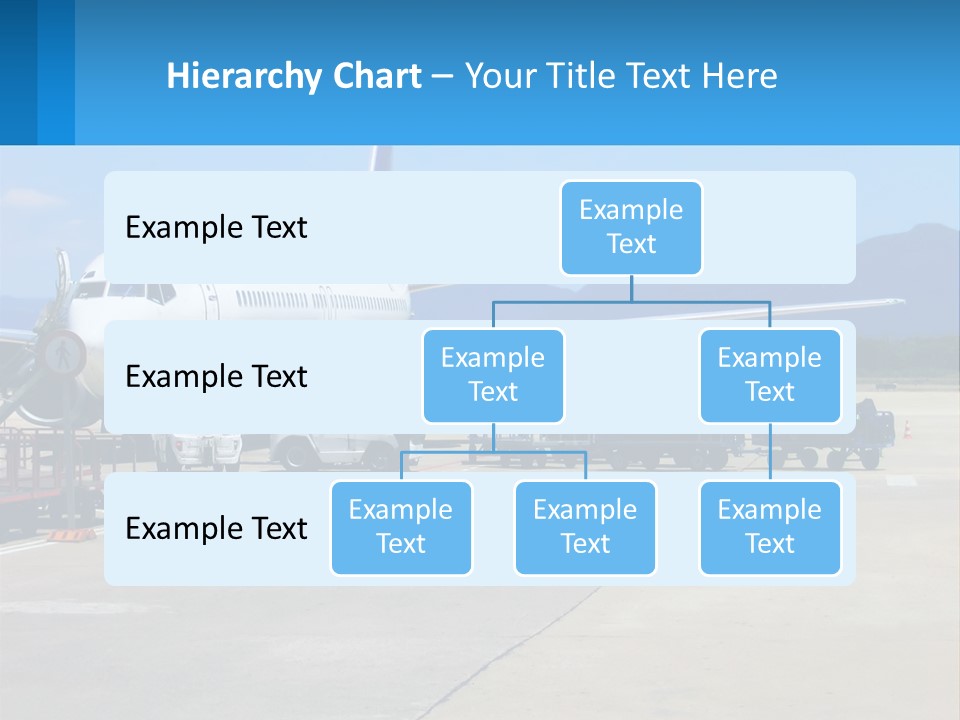 A Plane Is Parked On The Tarmac With Luggage PowerPoint Template