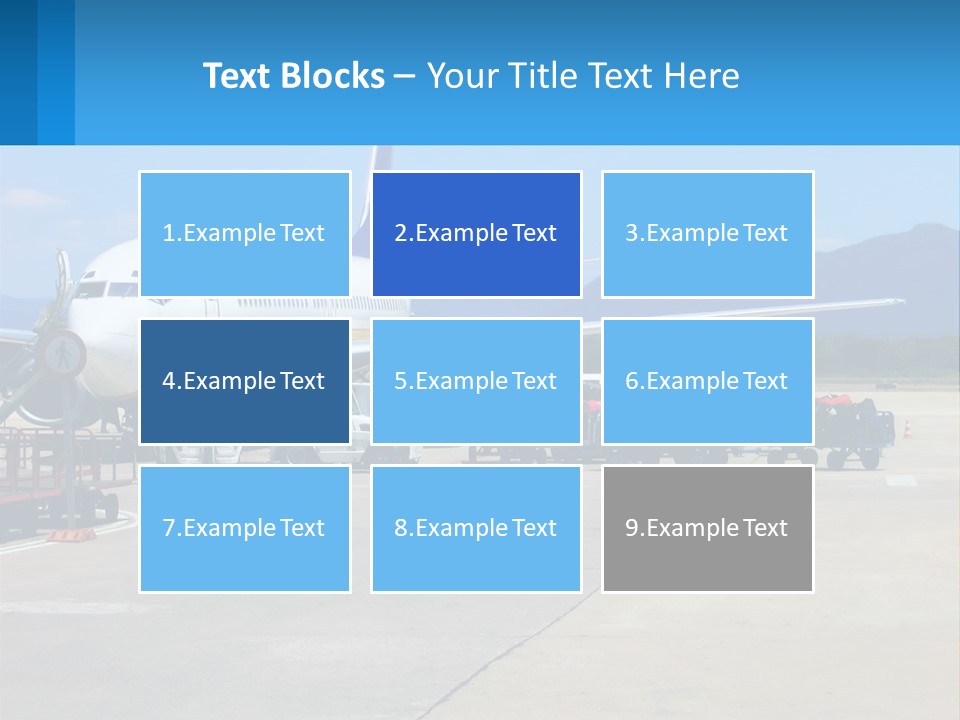 A Plane Is Parked On The Tarmac With Luggage PowerPoint Template