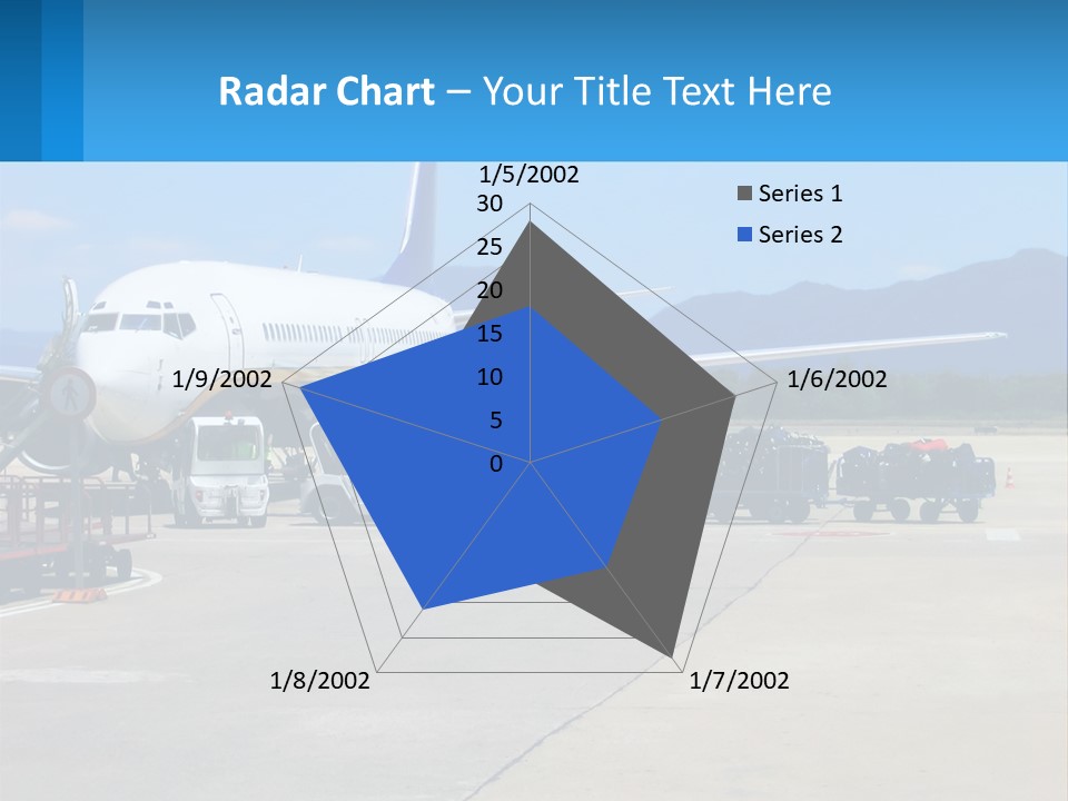 A Plane Is Parked On The Tarmac With Luggage PowerPoint Template