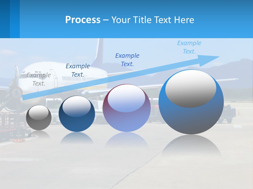 A Plane Is Parked On The Tarmac With Luggage PowerPoint Template