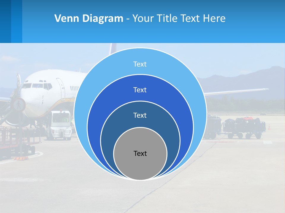 A Plane Is Parked On The Tarmac With Luggage PowerPoint Template