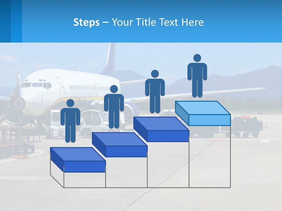 A Plane Is Parked On The Tarmac With Luggage PowerPoint Template