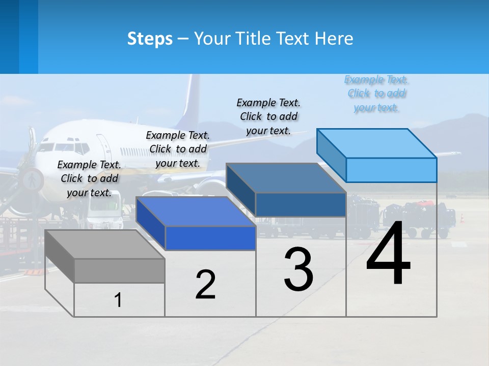 A Plane Is Parked On The Tarmac With Luggage PowerPoint Template