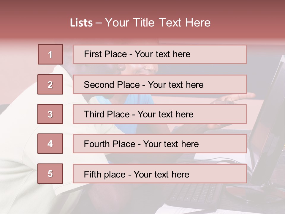A Man And Woman Pointing At A Computer Screen PowerPoint Template