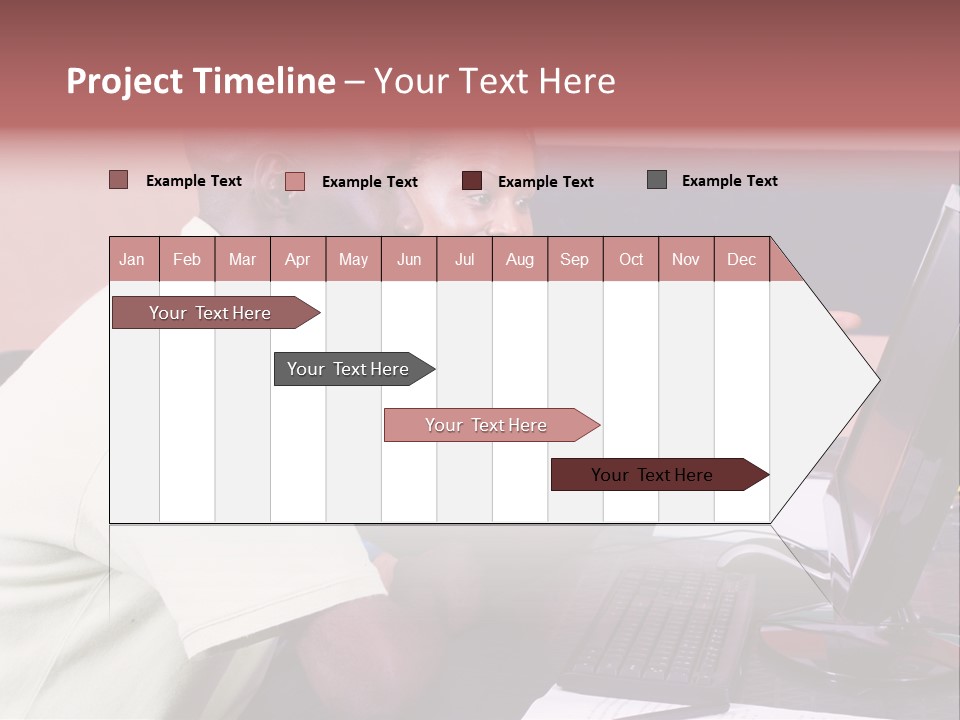 A Man And Woman Pointing At A Computer Screen PowerPoint Template