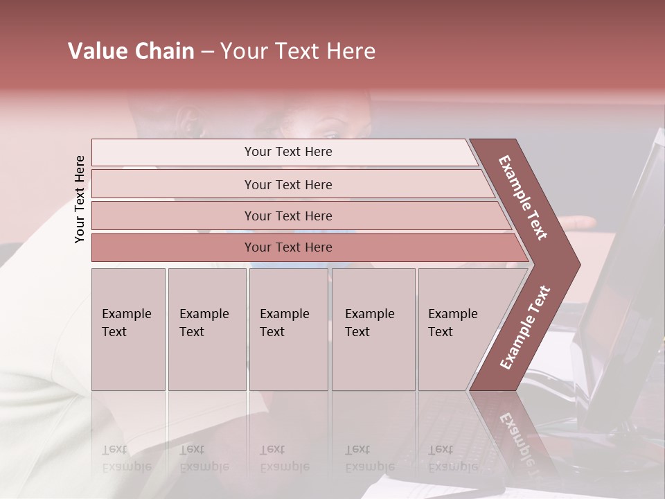 A Man And Woman Pointing At A Computer Screen PowerPoint Template