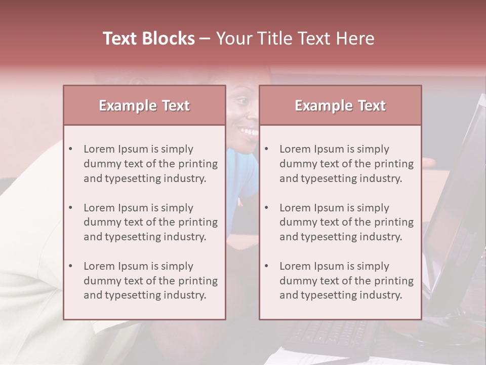 A Man And Woman Pointing At A Computer Screen PowerPoint Template