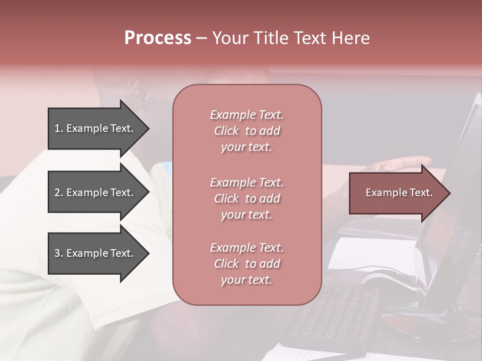 A Man And Woman Pointing At A Computer Screen PowerPoint Template