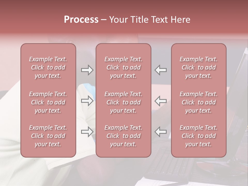 A Man And Woman Pointing At A Computer Screen PowerPoint Template