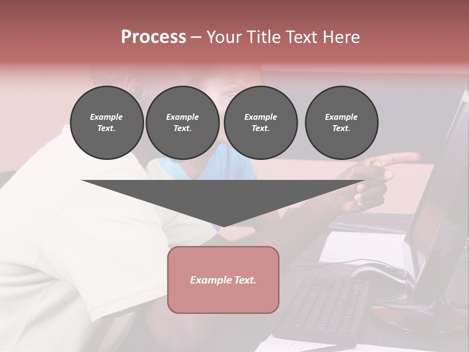 A Man And Woman Pointing At A Computer Screen PowerPoint Template