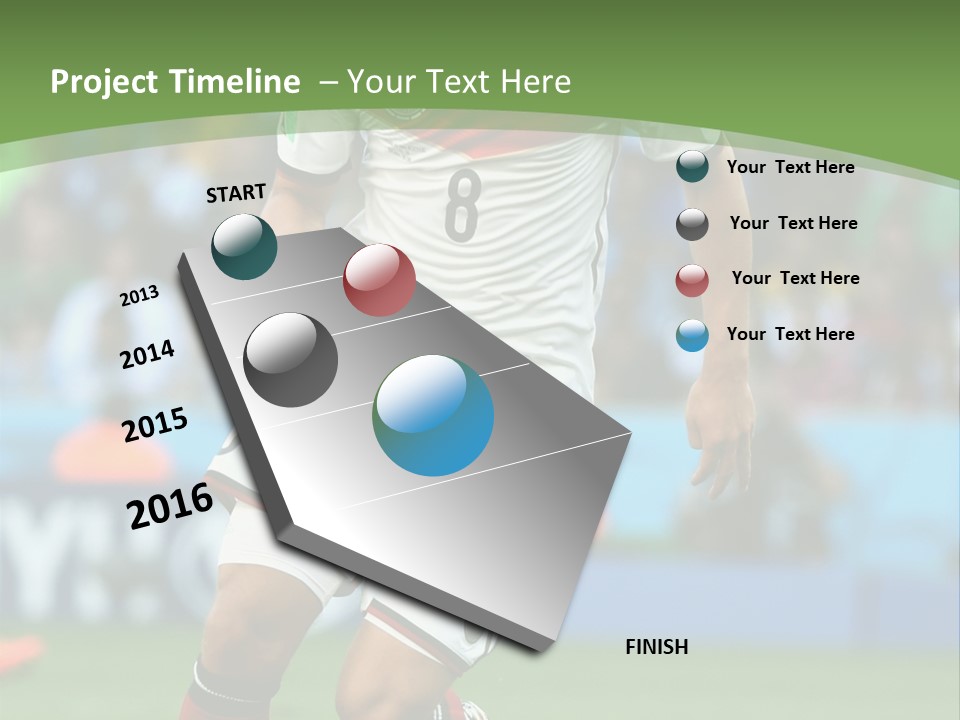 A Soccer Player Kicking A Soccer Ball On A Field PowerPoint Template