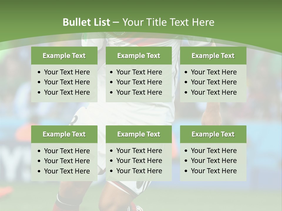 A Soccer Player Kicking A Soccer Ball On A Field PowerPoint Template