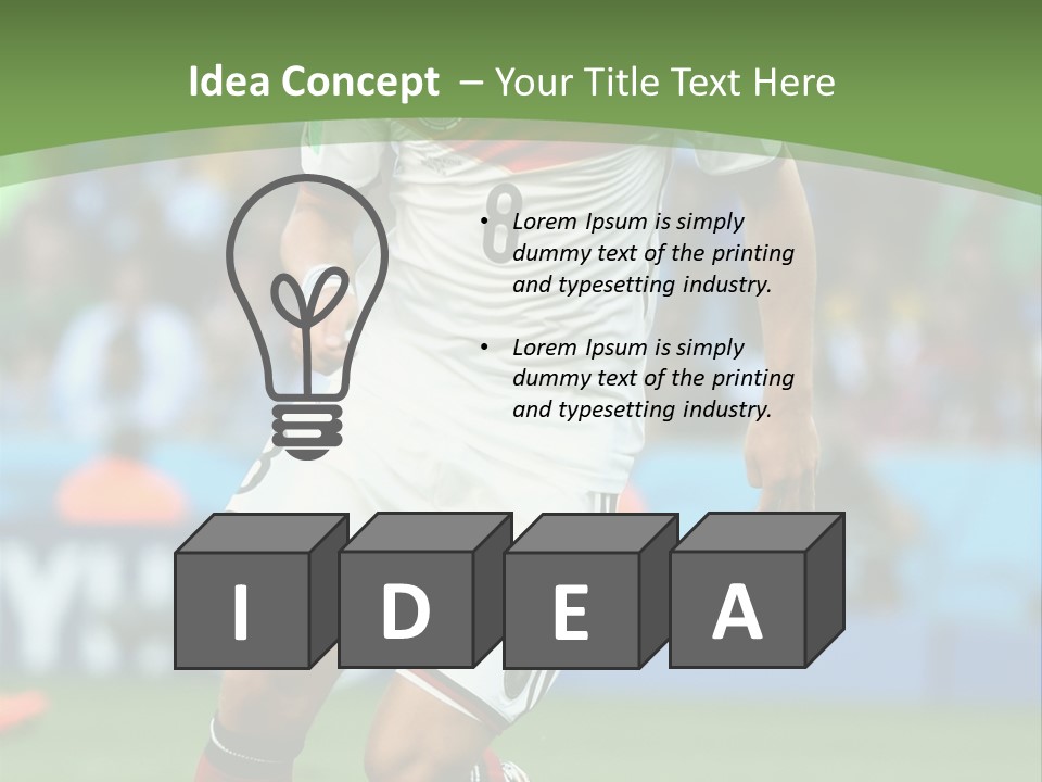 A Soccer Player Kicking A Soccer Ball On A Field PowerPoint Template