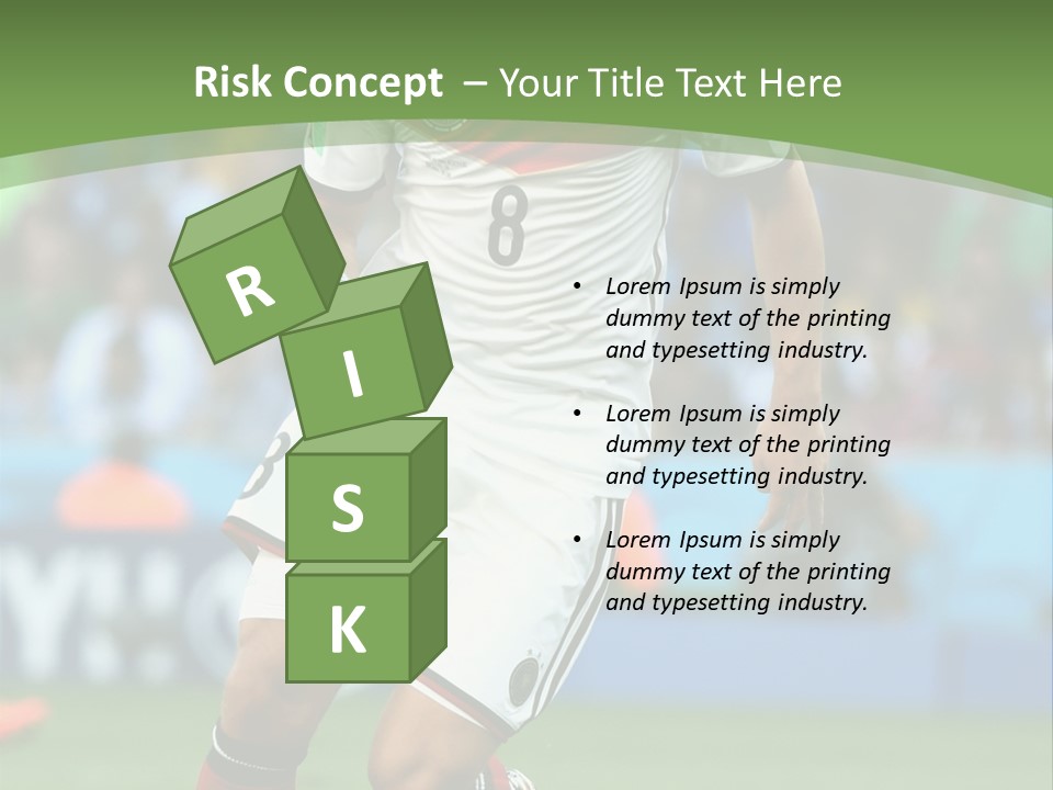 A Soccer Player Kicking A Soccer Ball On A Field PowerPoint Template