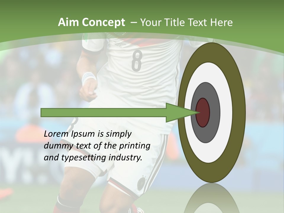 A Soccer Player Kicking A Soccer Ball On A Field PowerPoint Template