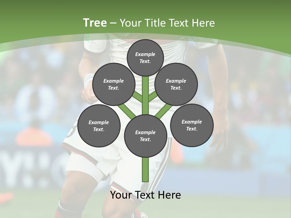 A Soccer Player Kicking A Soccer Ball On A Field PowerPoint Template