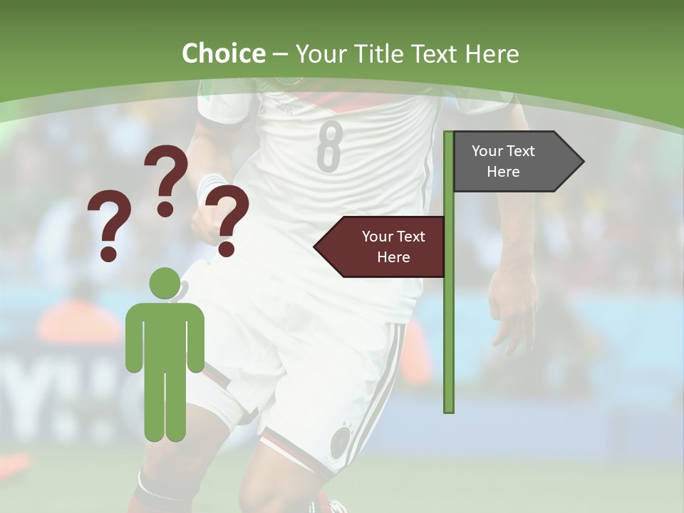 A Soccer Player Kicking A Soccer Ball On A Field PowerPoint Template