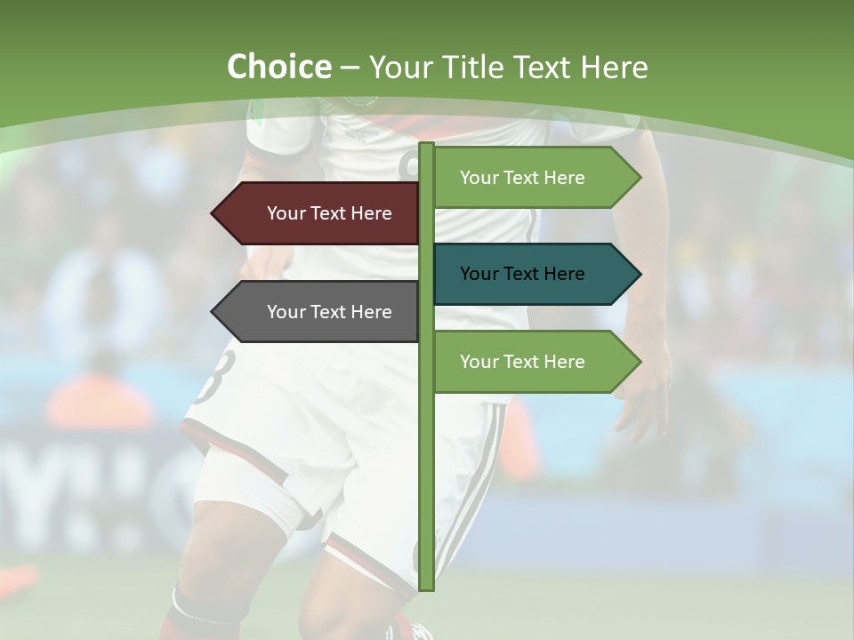 A Soccer Player Kicking A Soccer Ball On A Field PowerPoint Template