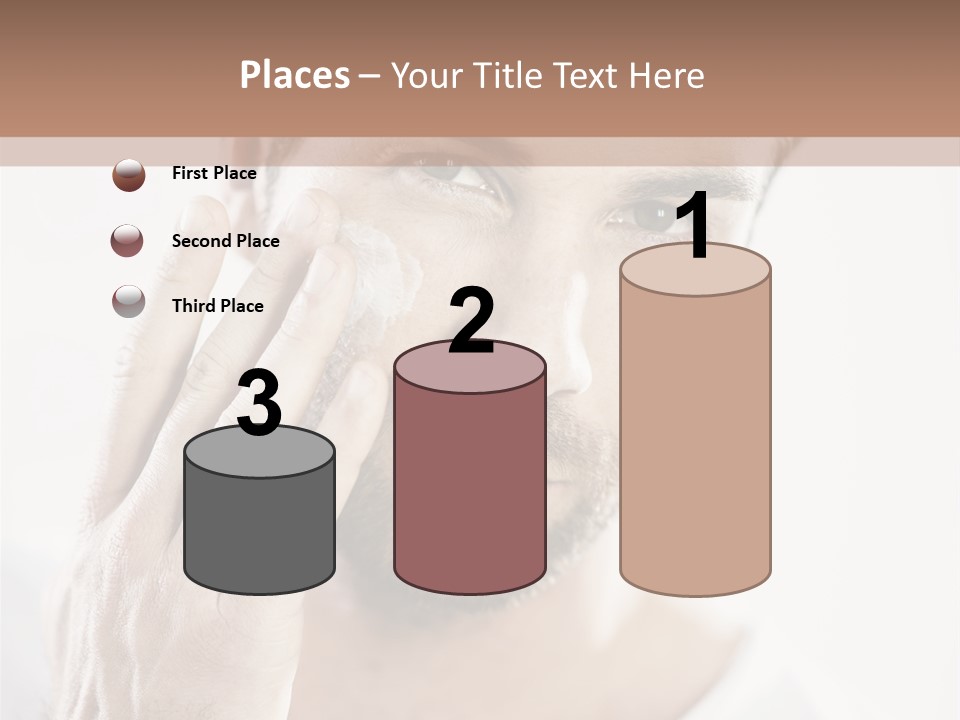 A Man Holding His Hand To His Face PowerPoint Template