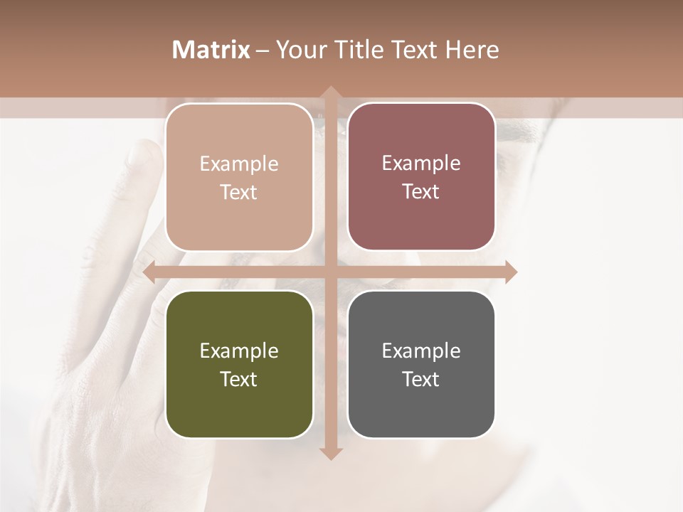A Man Holding His Hand To His Face PowerPoint Template